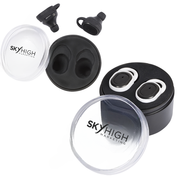 Wireless In-Ear Buds in Round Case